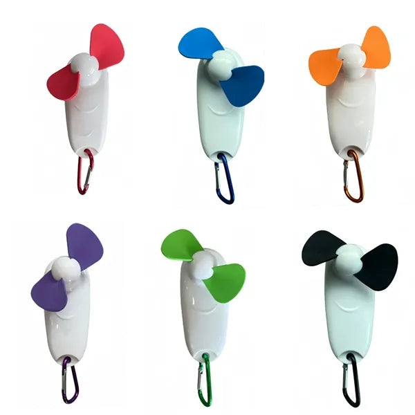 Portable Mini Fan with Carabiner Clip And LED Light