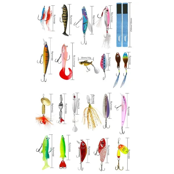 24-piece set Ultimate Fishing Lure Assortment Kit