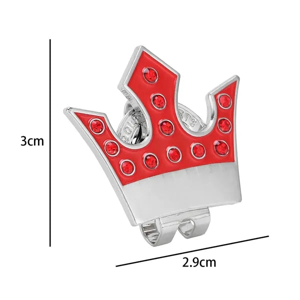 Luxury Crown Shaped Magnetic Golf Ball Marker & Hat Clip Set