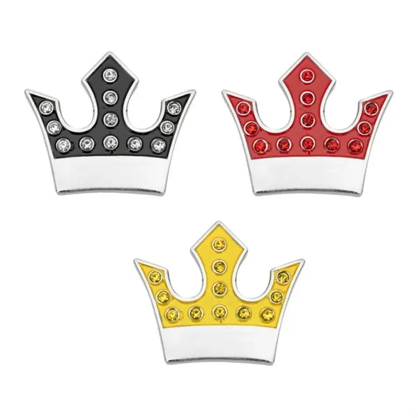 Luxury Crown Shaped Magnetic Golf Ball Marker & Hat Clip Set