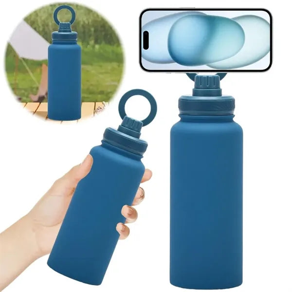 34oz. Insulated Bottle with Magnetic Phone Stand