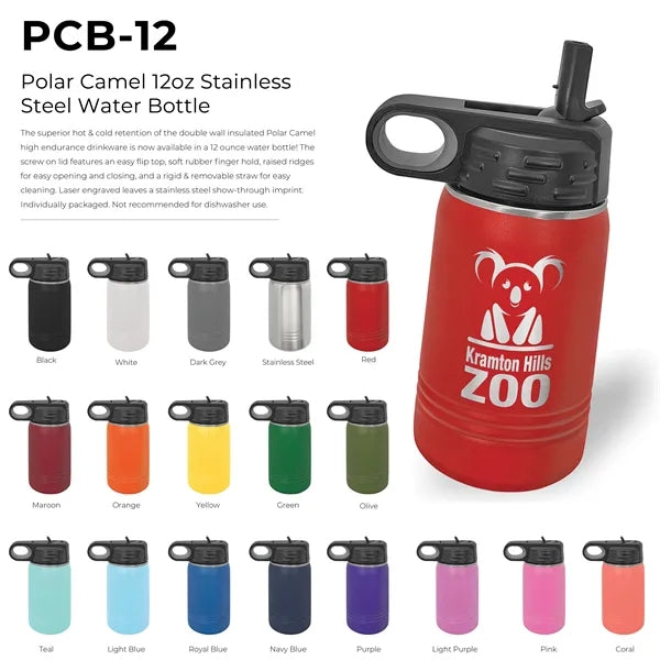 Polar Camel 12oz Stainless Steel Water Bottle