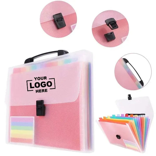 Portable Rainbow 13 Pocket Expanding File Folder