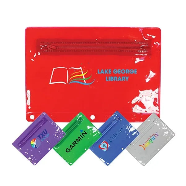 Premium Transparent Vinyl Zippered Pack, Full Color Digital