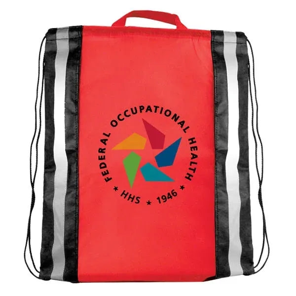 NW Reflective Drawstring Backpack, Full Color Digital