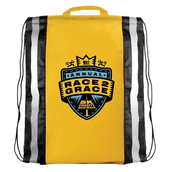 NW Reflective Drawstring Backpack, Full Color Digital