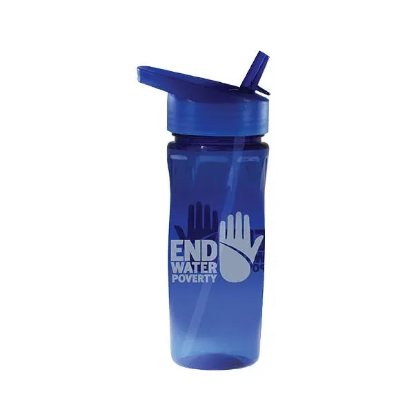 18 oz. Poly-Saver PET Bottle with Straw Cap