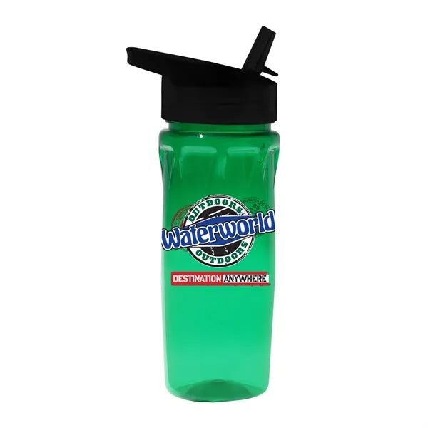 18 oz. Poly-Saver PET Bottle with Straw Cap, Full Color Digi
