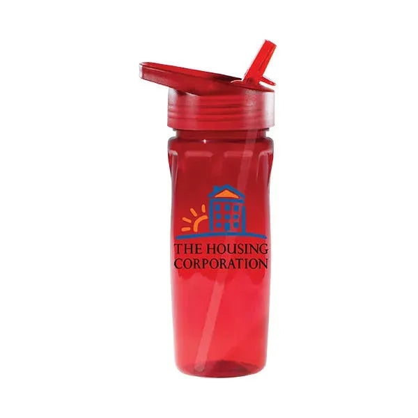 18 oz. Poly-Saver PET Bottle with Straw Cap, Full Color Digi