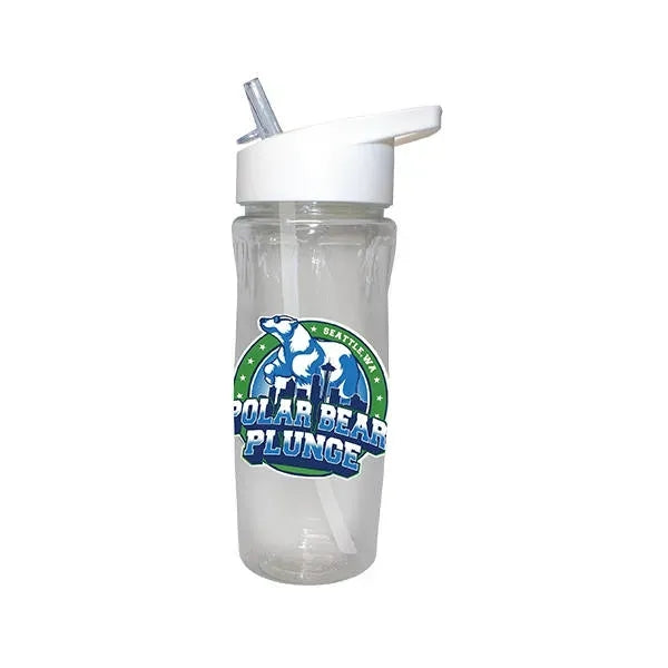 18 oz. Poly-Saver PET Bottle with Straw Cap, Full Color Digi