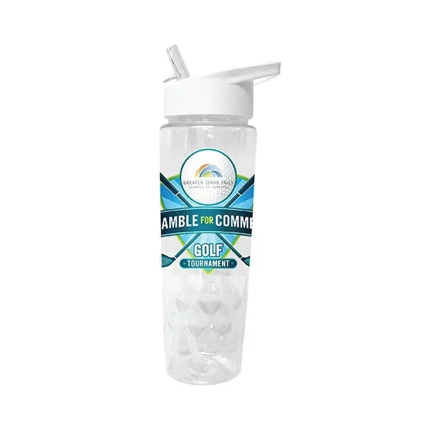 24 oz. Poly-Saver PET Bottle with Straw Cap, Full Color Digi