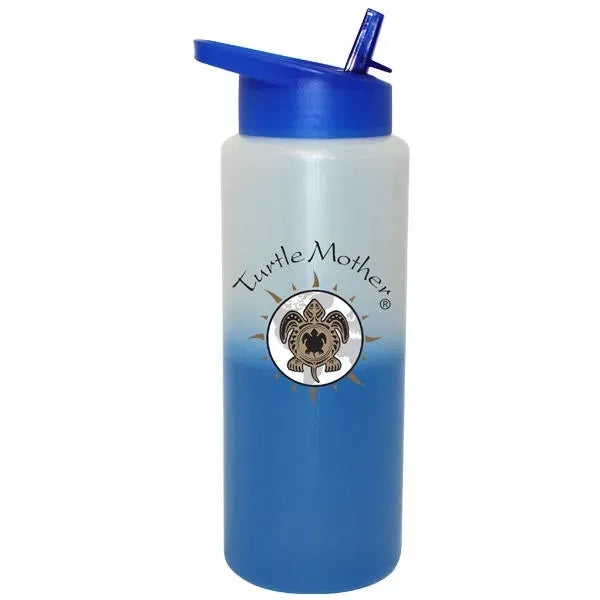 Mood 32 oz. Sports Bottle With Straw Cap Lid, Full Color Dig