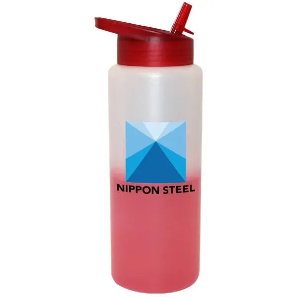 Mood 32 oz. Sports Bottle With Straw Cap Lid, Full Color Dig