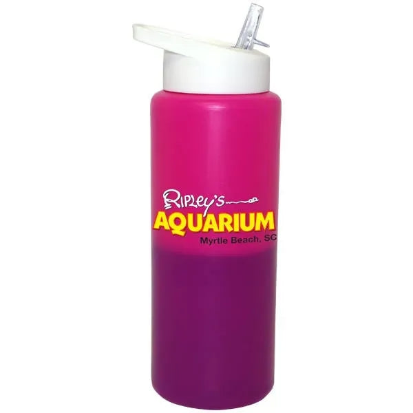 Mood 32 oz. Sports Bottle With Straw Cap Lid, Full Color Dig