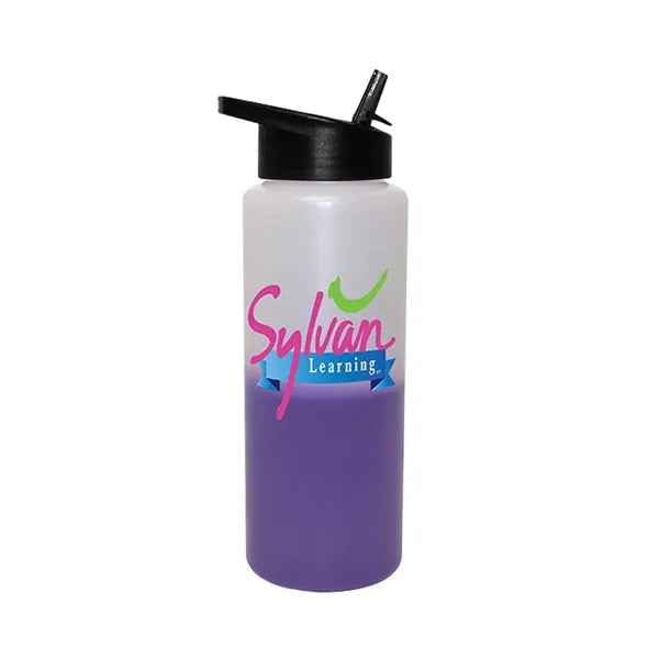Mood 32 oz. Sports Bottle With Straw Cap Lid, Full Color Dig