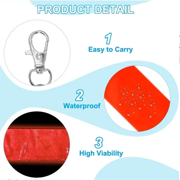 PVC Safety Reflector Tag Keychain