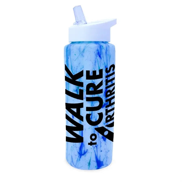 32 oz. Confetti Sports Bottle with Straw Cap Lid