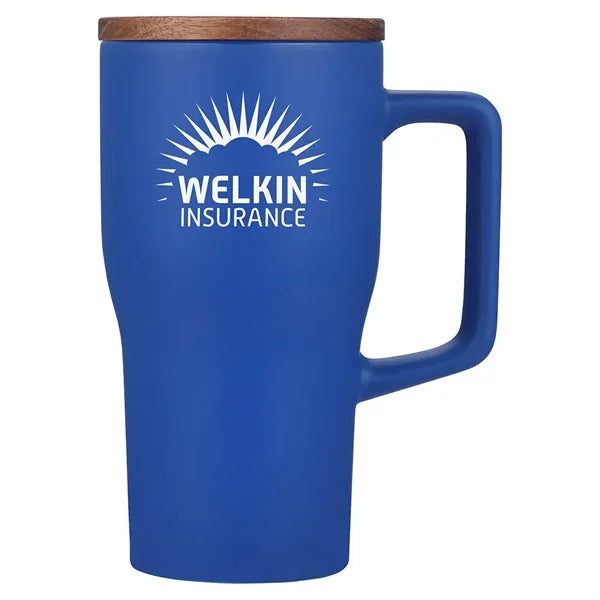 Element 18 oz Ceramic Mug w/ Wood Lid