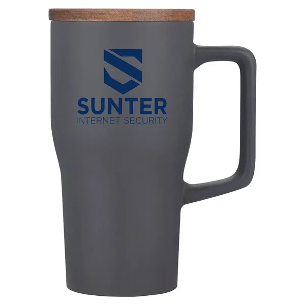 Element 18 oz Ceramic Mug w/ Wood Lid