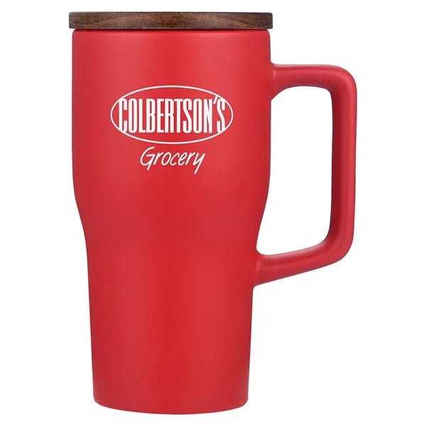 Element 18 oz Ceramic Mug w/ Wood Lid