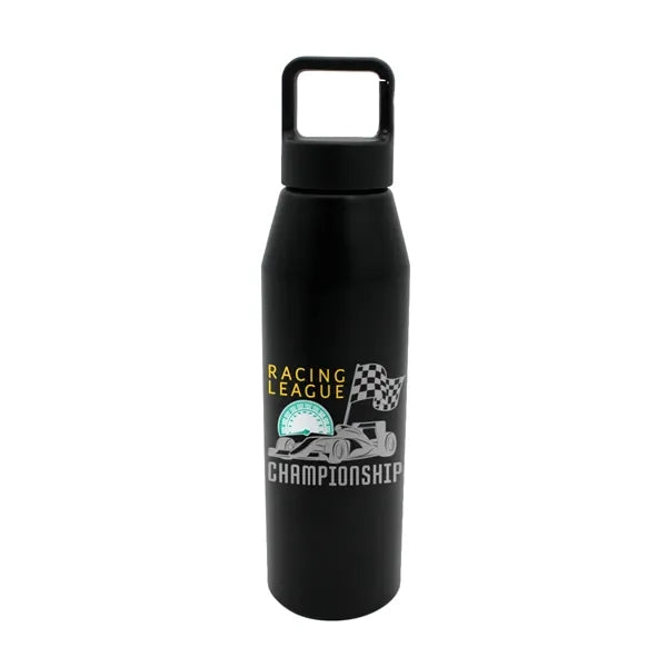 25 oz. Recycled Aluminum Bottle with Carabiner Lid, Full Col