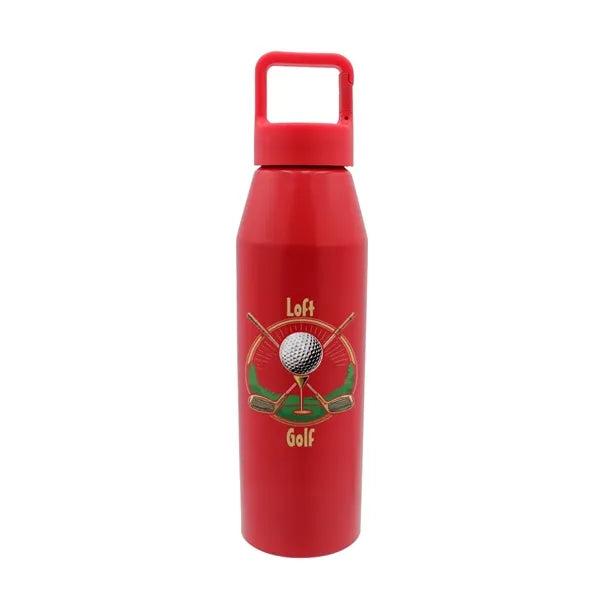 25 oz. Recycled Aluminum Bottle with Carabiner Lid, Full Col