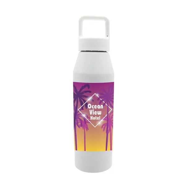 25 oz. Recycled Aluminum Bottle with Carabiner Lid, Full Col