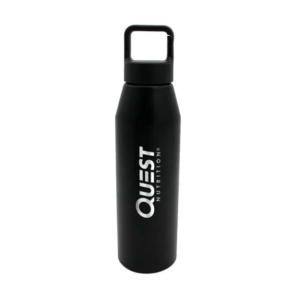 25 oz. Recycled Aluminum Bottle with Carabiner Lid, Laser En