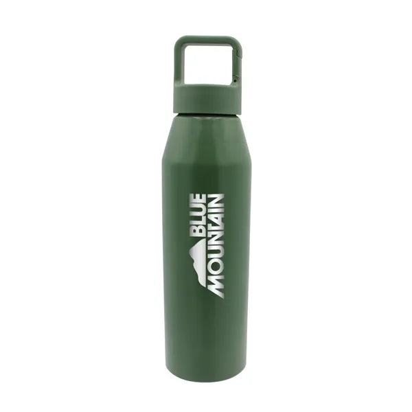 25 oz. Recycled Aluminum Bottle with Carabiner Lid, Laser En