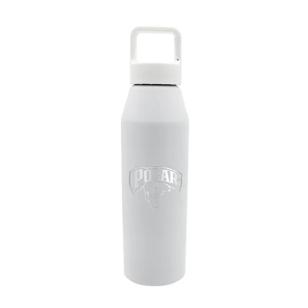 25 oz. Recycled Aluminum Bottle with Carabiner Lid, Laser En