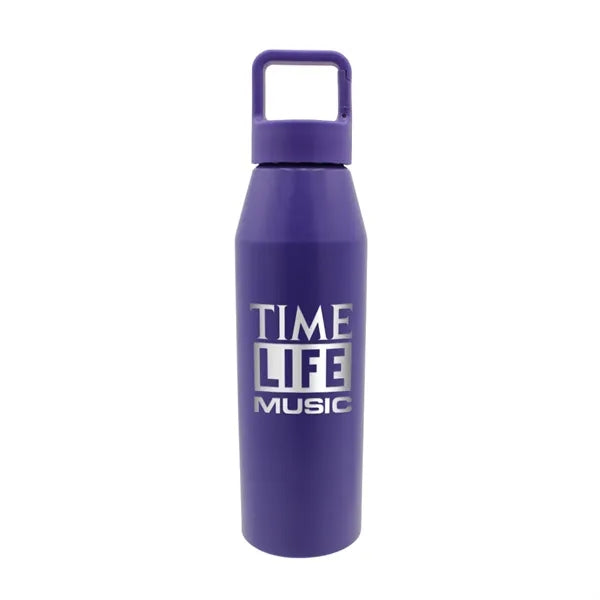 25 oz. Recycled Aluminum Bottle with Carabiner Lid, Laser En
