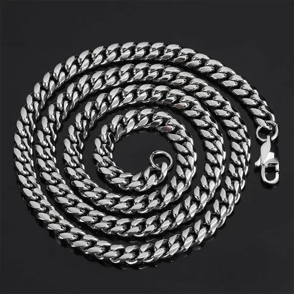 Push-button Clasp Cuban Chain