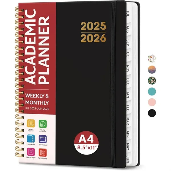 Weekly Monthly Planner Notebook w/Tabs