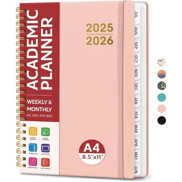 Weekly Monthly Planner Notebook w/Tabs
