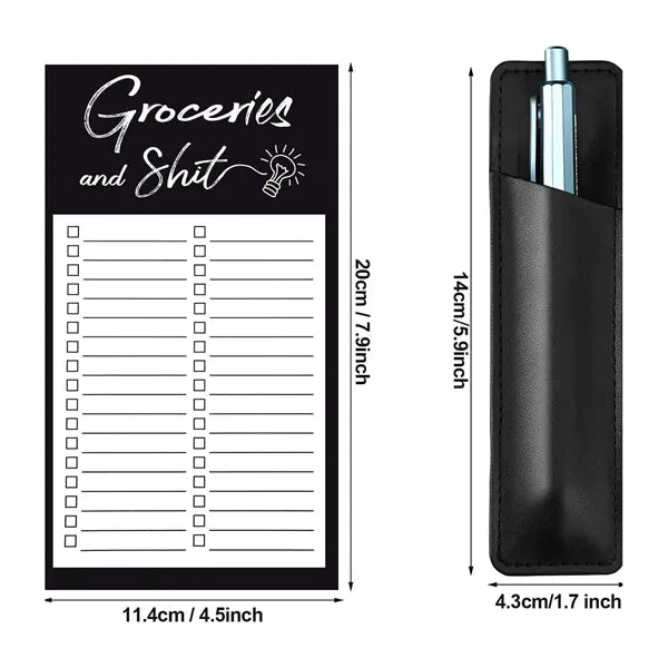 Magnetic Memo Notepad w/ Pen Holder