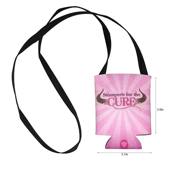 Neoprene Can Cooler Sleeve w/ Adjustable Strap