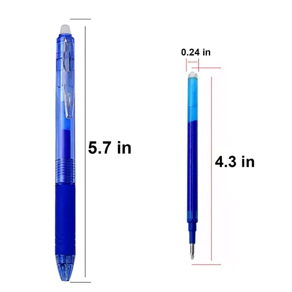 Colorful Retractable Erasable Gel Pens