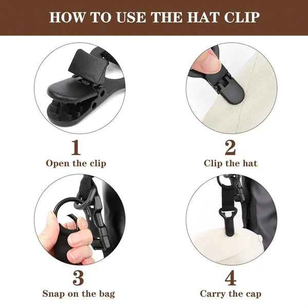2PCS Portable Metal Hat Clips
