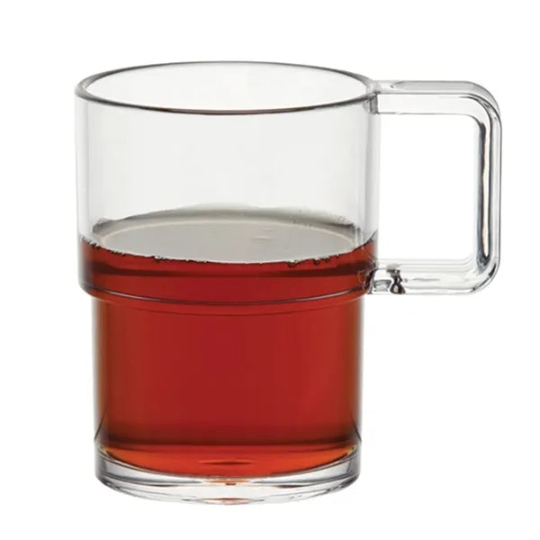 8oz Plastic Clear Stackable Cup w/Handle