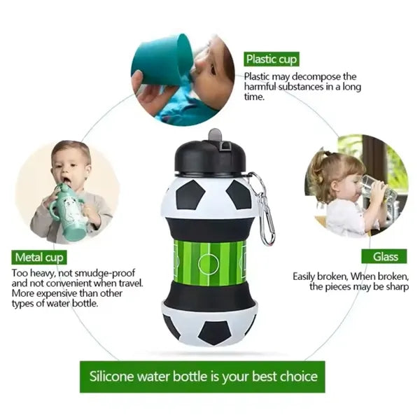 Football Retractable Water Bottle