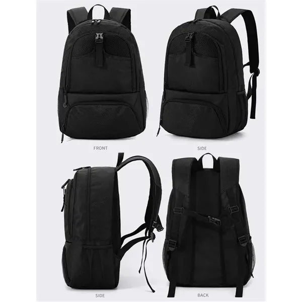 Water-Resistant Sports Backpack With Shoe Compartment