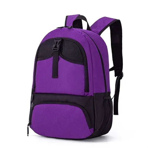 Water-Resistant Sports Backpack With Shoe Compartment