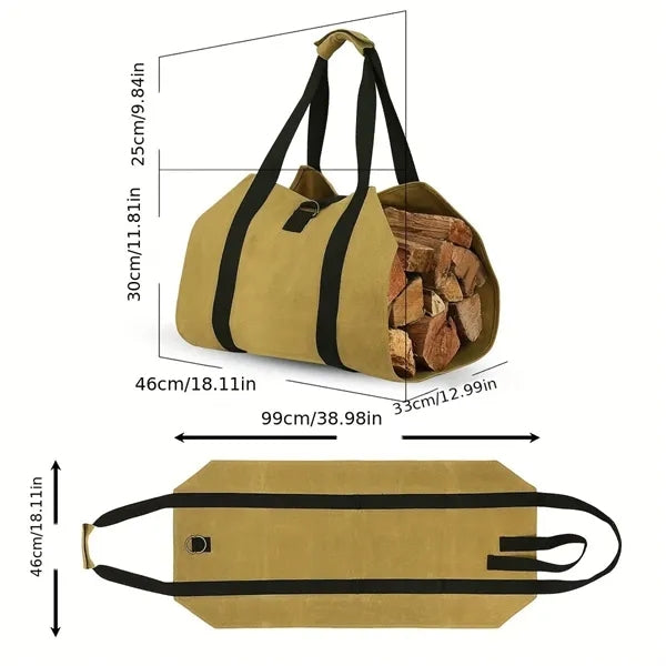 Firewood storage bag