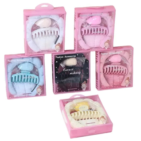 Bubble headband and wristband set Flower Bands Claw Clip