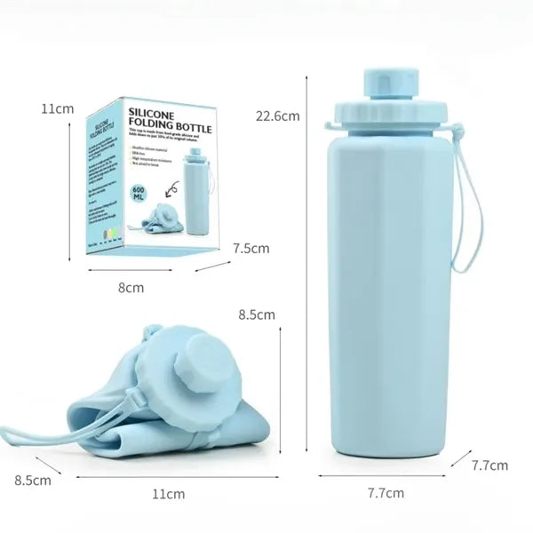 20oz Collapsible Silicone Water Bottles