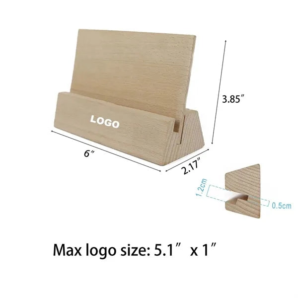 Wooden Menu Holder Office Card Display Stand