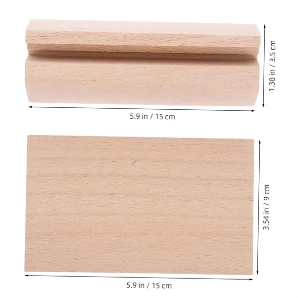 Wooden Menu Holder Office Card Display Stand