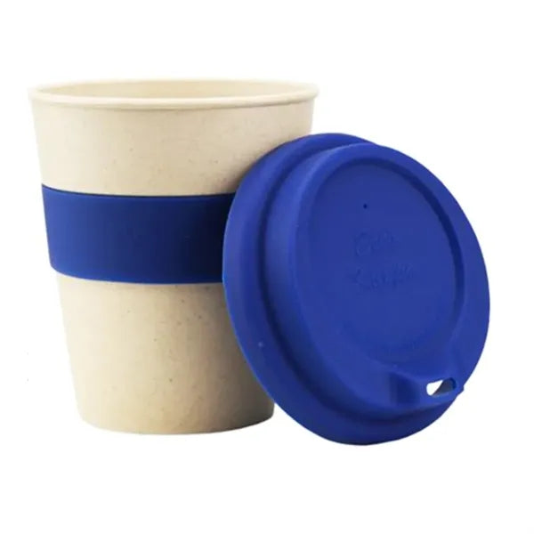 8 oz. Wheat Straw Coffee Cup with Silicone Lid & Sleeve