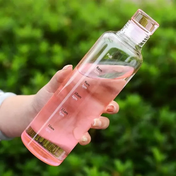 Water Bottle with Time Markers