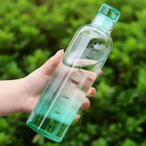 Water Bottle with Time Markers